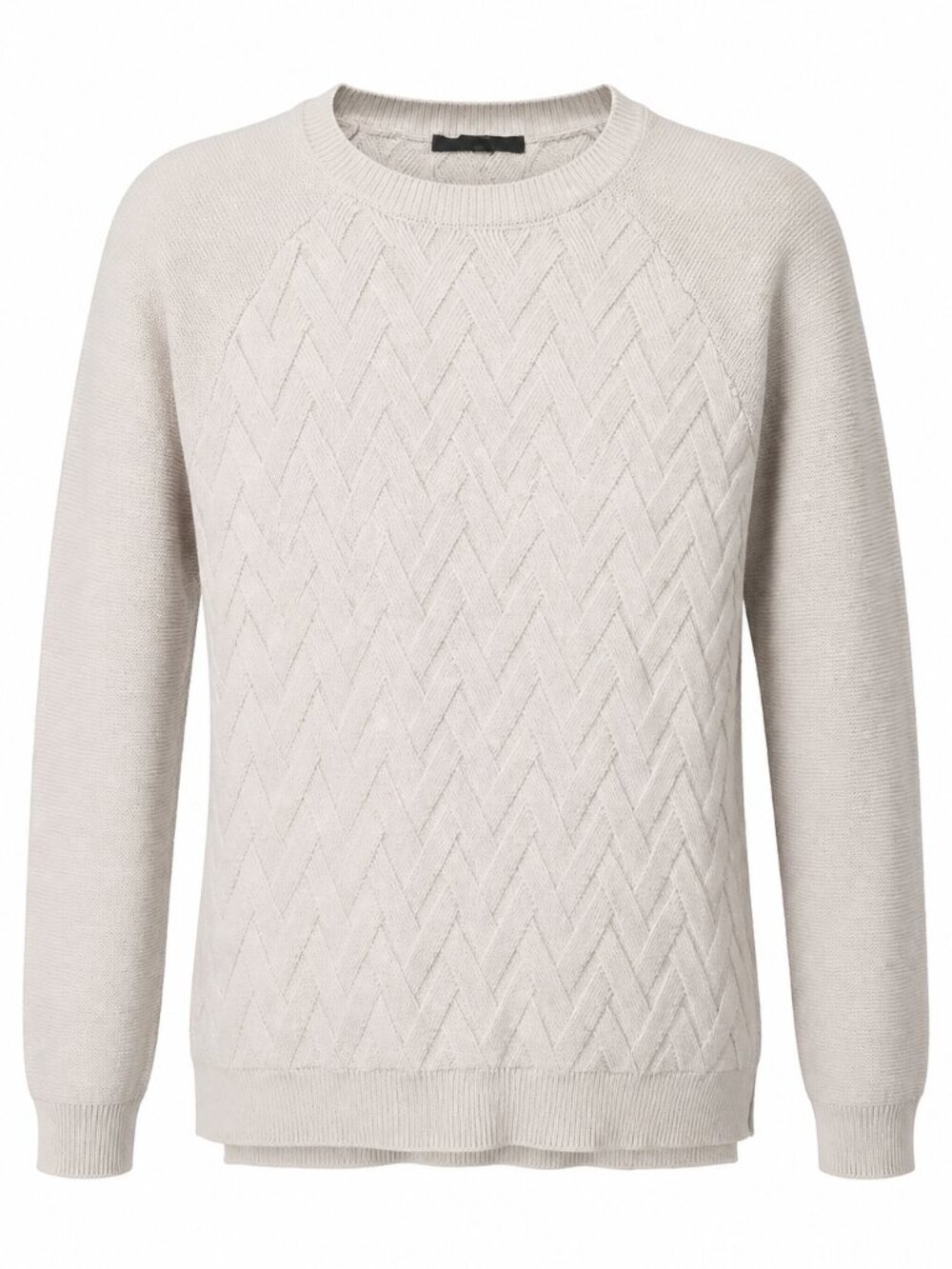 Cyrus Preppy Basket Weave Neutral sweater medium